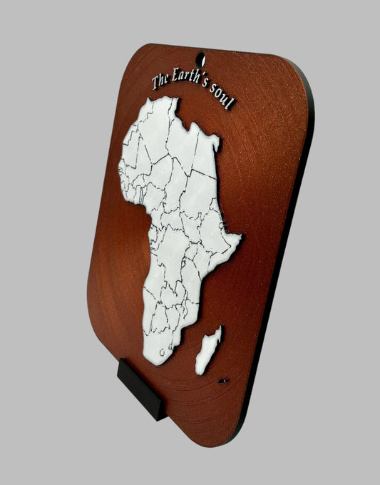 The Earth’s Soul – 3D Printed Africa Map Wall Art