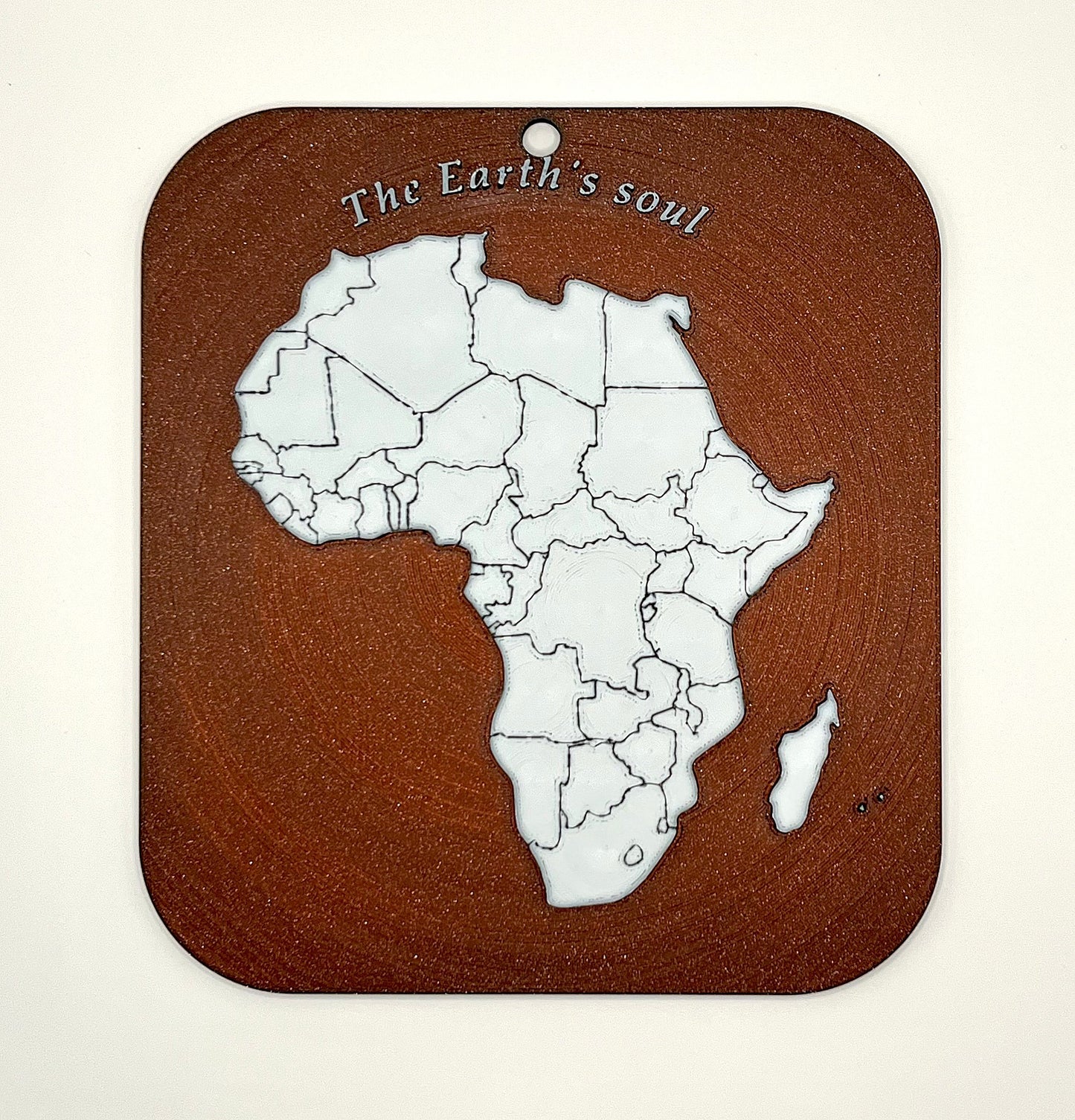 The Earth’s Soul – 3D Printed Africa Map Wall Art