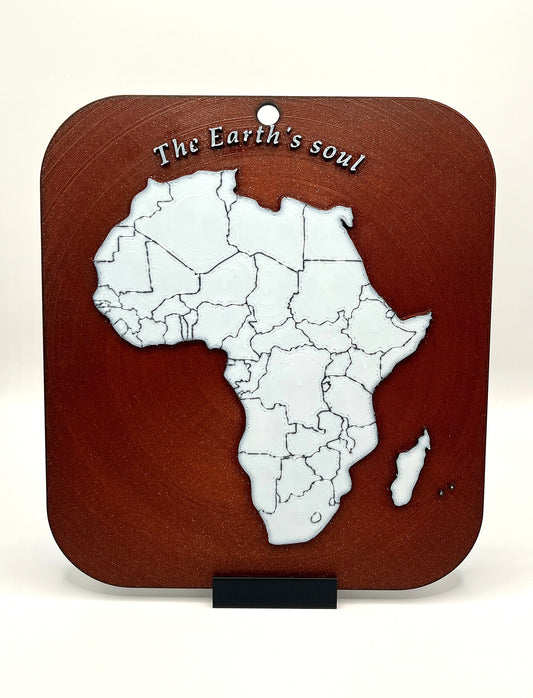 The Earth’s Soul – 3D Printed Africa Map Wall Art