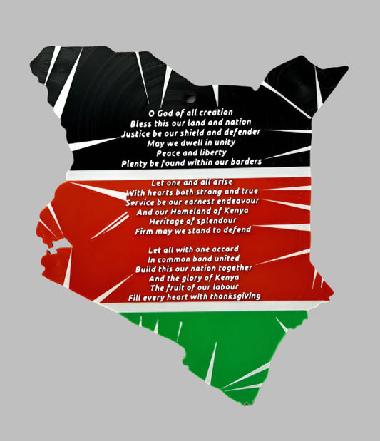 Kenya National Anthem Wall Art – 3D Printed Plaque in Swahili or English